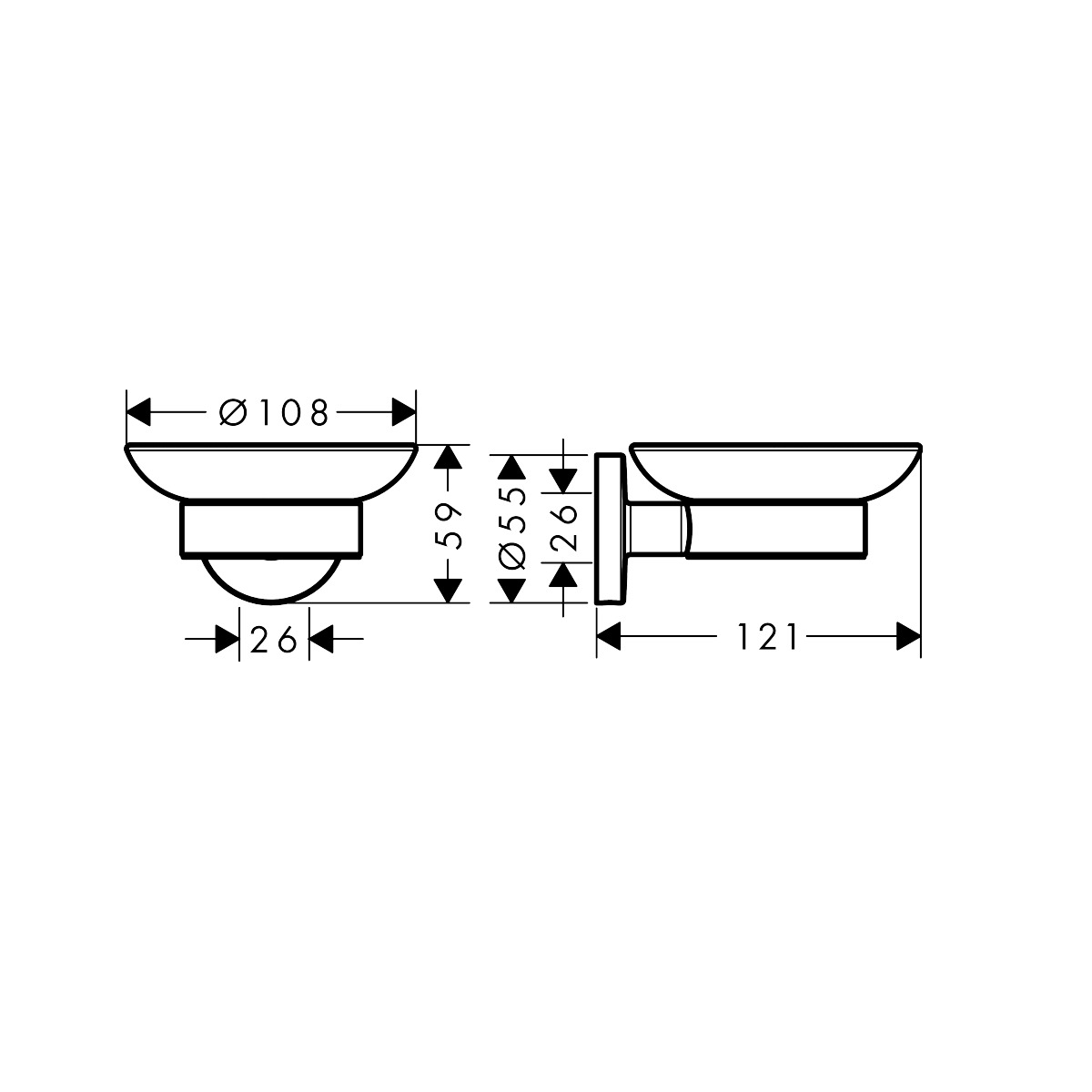 Hansgrohe Logis Universal Chrome držač sapuna 41715000