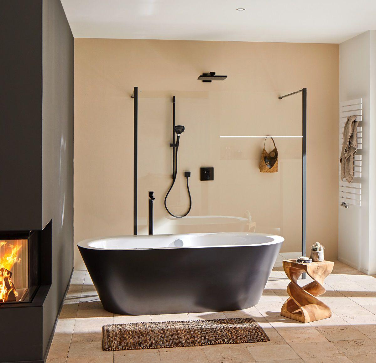 Hansgrohe Raindance E 300 Matt Black nadglavni tuš sa 1 mlazom i zidnim držačem od 390mm 26238670