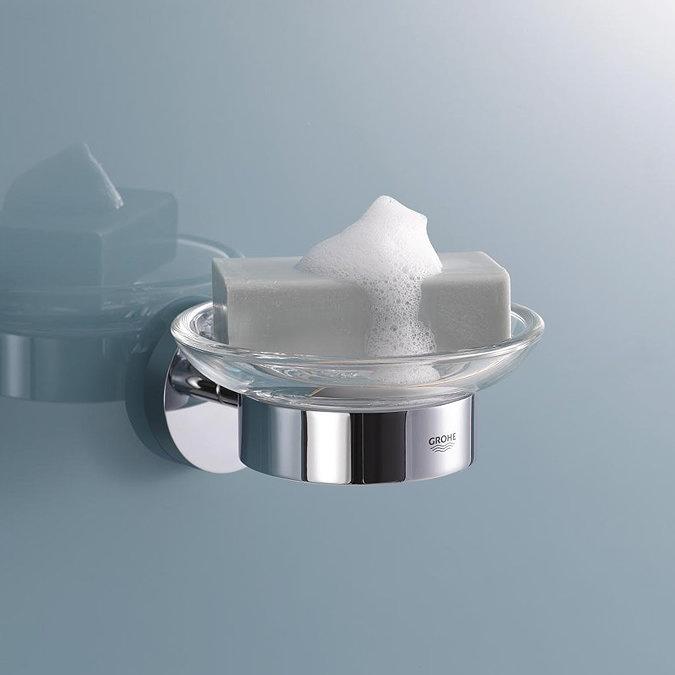 Grohe Essentials Chrome držač sapuna i univerzalni konzolni držač dozera za sapun/čaše 40444001
