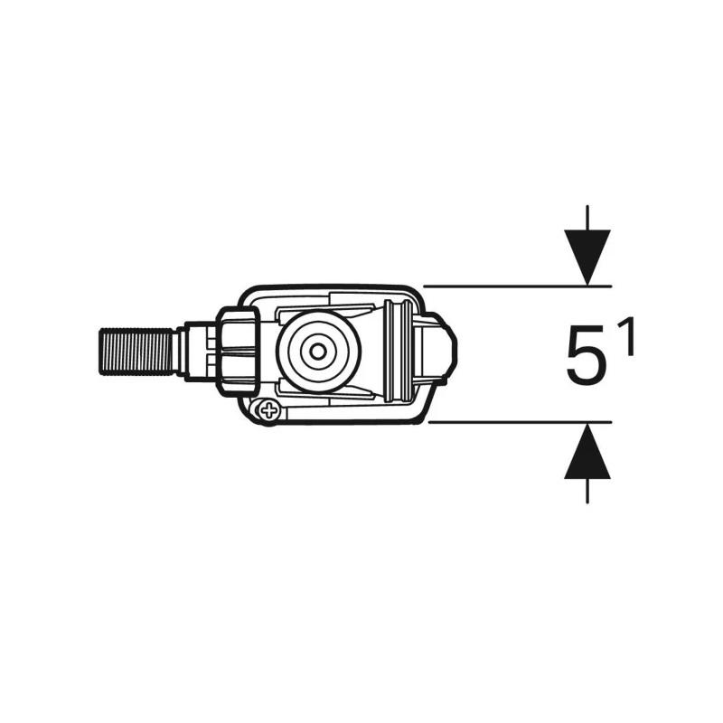 Geberit Chrome dovodni ventil tip 333 sa bočnim priključkom za vodu 3/8