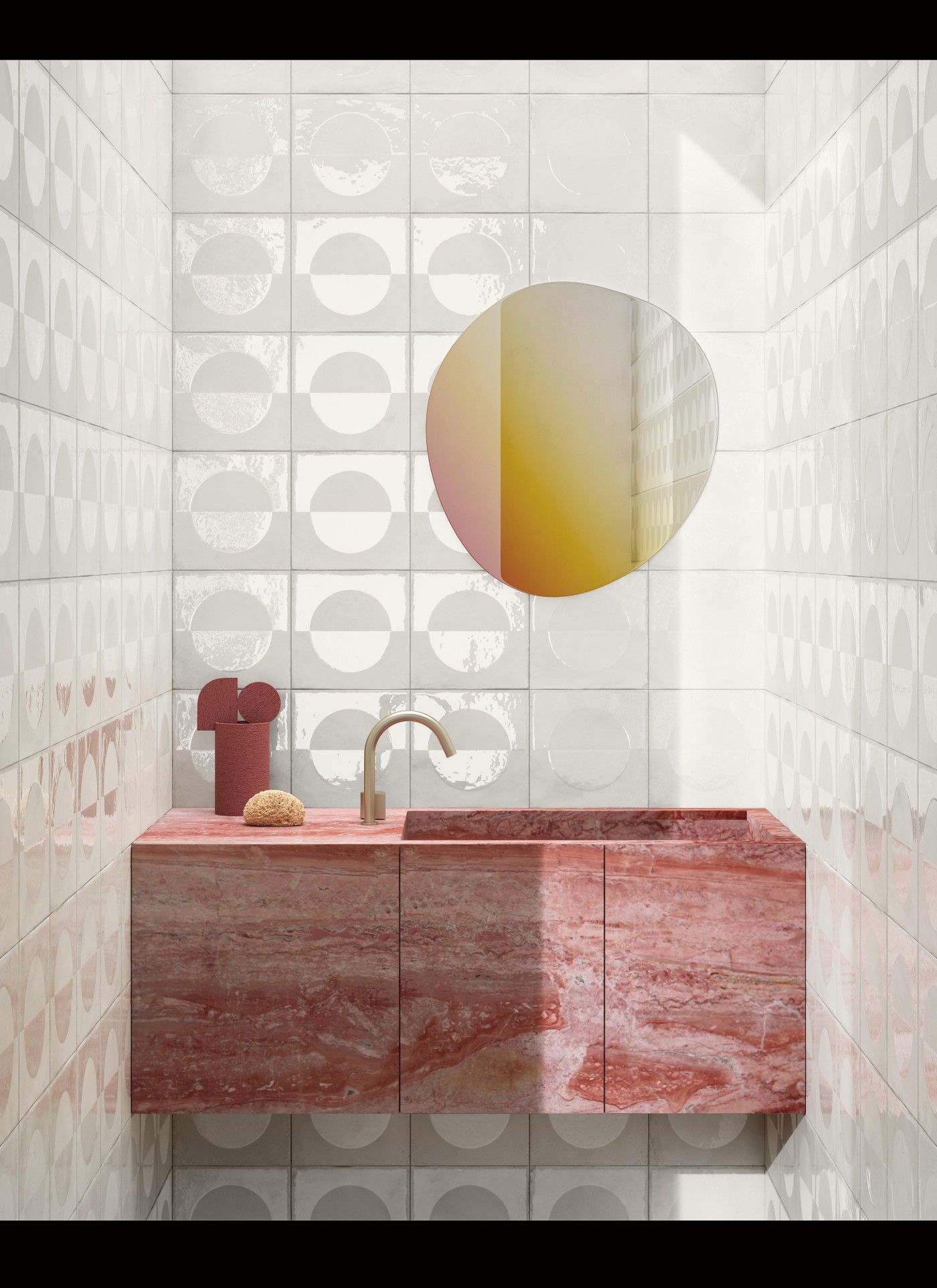 Faetano Manufatti Cerchi 20MI00CE 20x20 8,5mm Matt-Lux pločica podno-zidna dekorna sa poliranim delovima 1.160 52.200