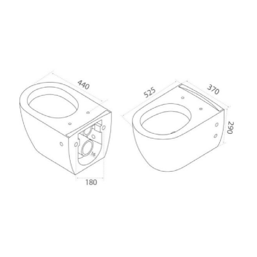 Turkuaz CeraStyle Bella Black Matt Slim WC daska sporospuštajuća i lakoskidajuća 9SC1065071