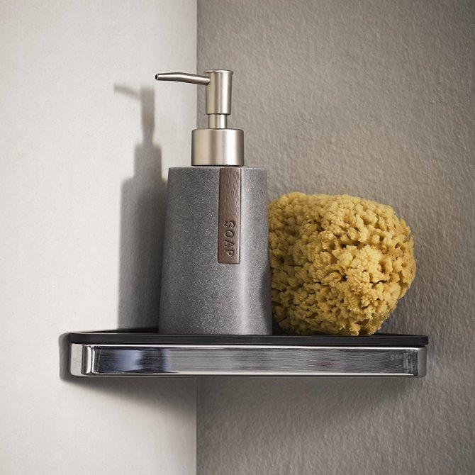 Geesa Frame Black/Chrome ugaona polica 918803-02-06