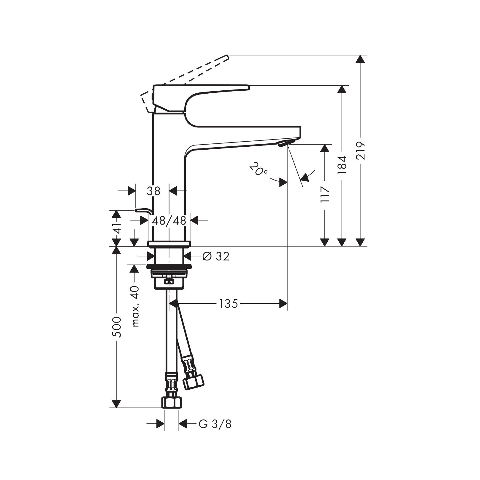 Hansgrohe Metropol 110 Chrome baterija (slavina) za umivaonik sa odlivnim ventilom sifona pop-up 32506000