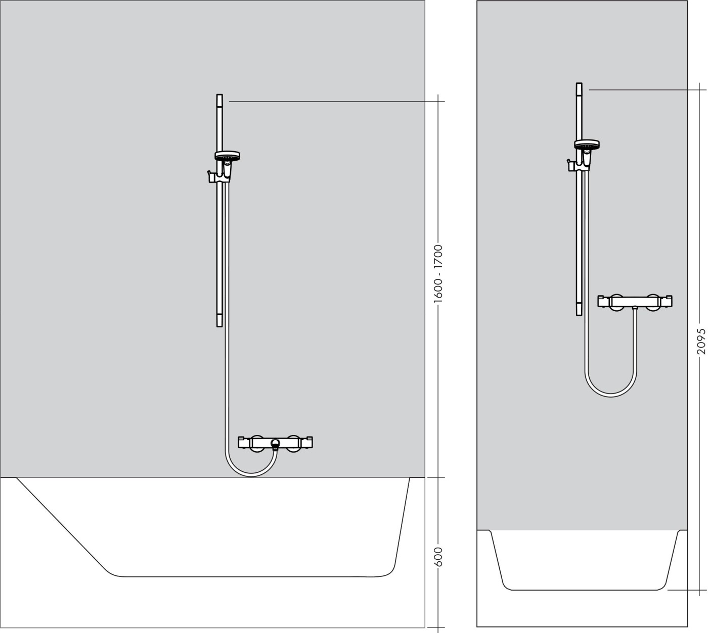 Hansgrohe Croma Select S 110 White/Chrome tuš set: ručni tuš sa 3 mlaza, Isiflex'B 1600 crevo za tuš i usponska šipka sa kliznim držačem 26560400