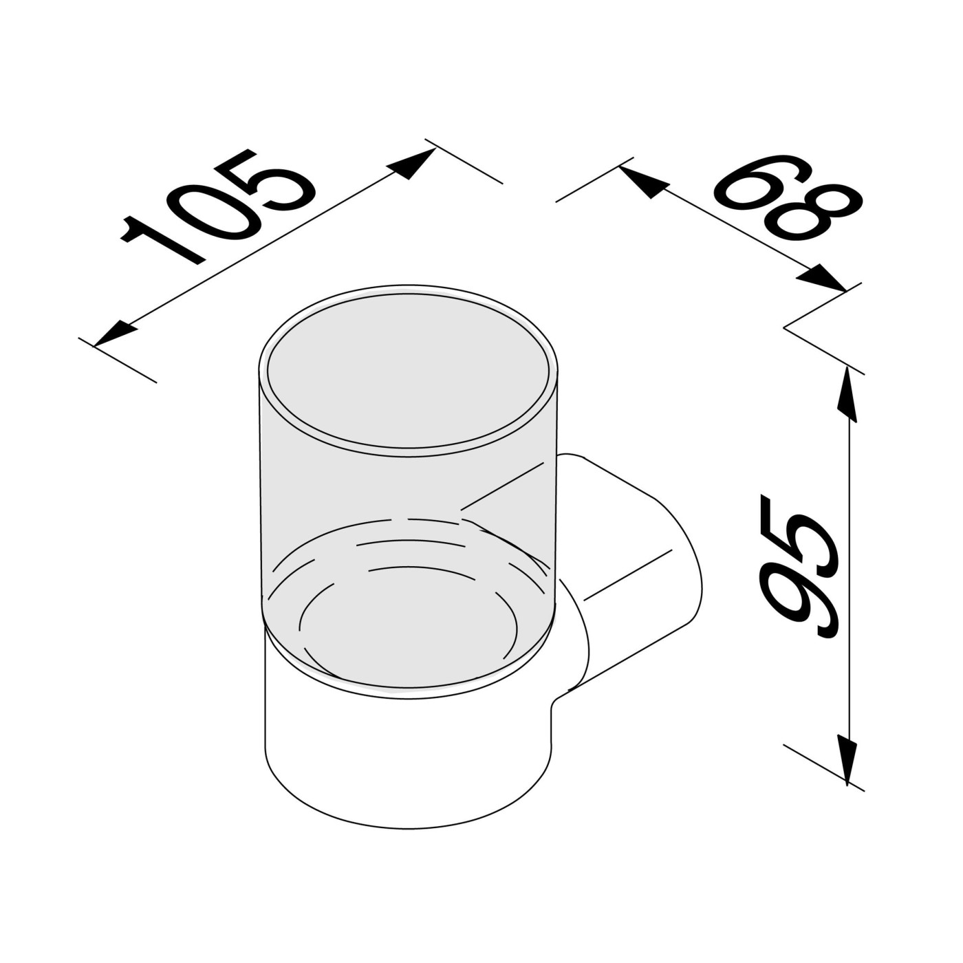 Geesa Wynk Chrome držač čaše i čaša 914502-02