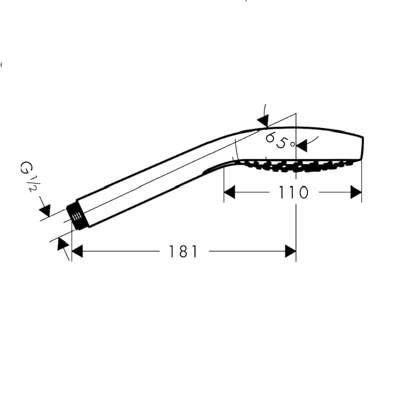 Hansgrohe Croma Select E Vario EcoSmart 110 White/Chrome ručni tuš sa 3 vrste mlaza 26813400