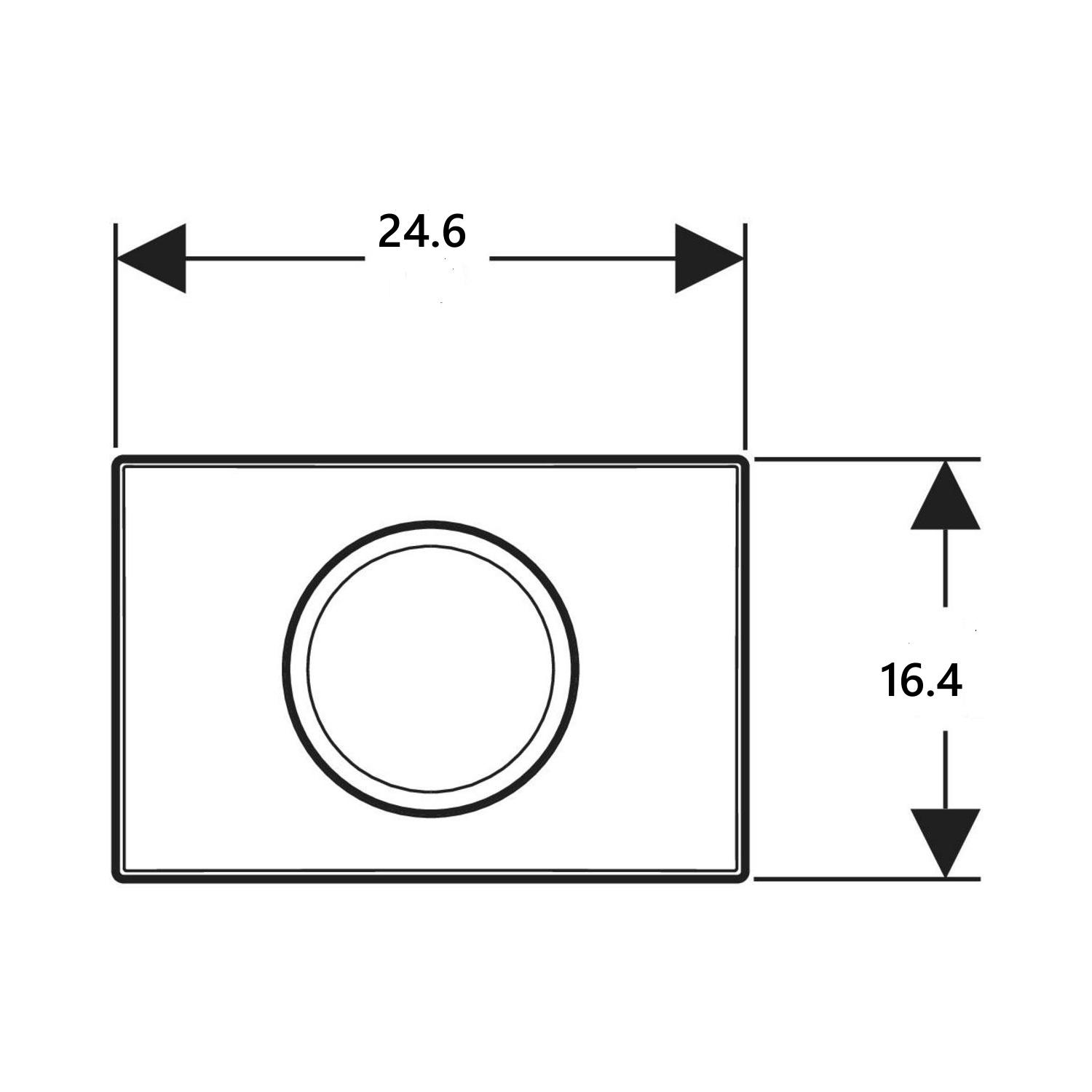 Geberit Delta15 Matt Chrome taster za ugradne vodokotliće jednokoličinski okrugli 115.109.46.1