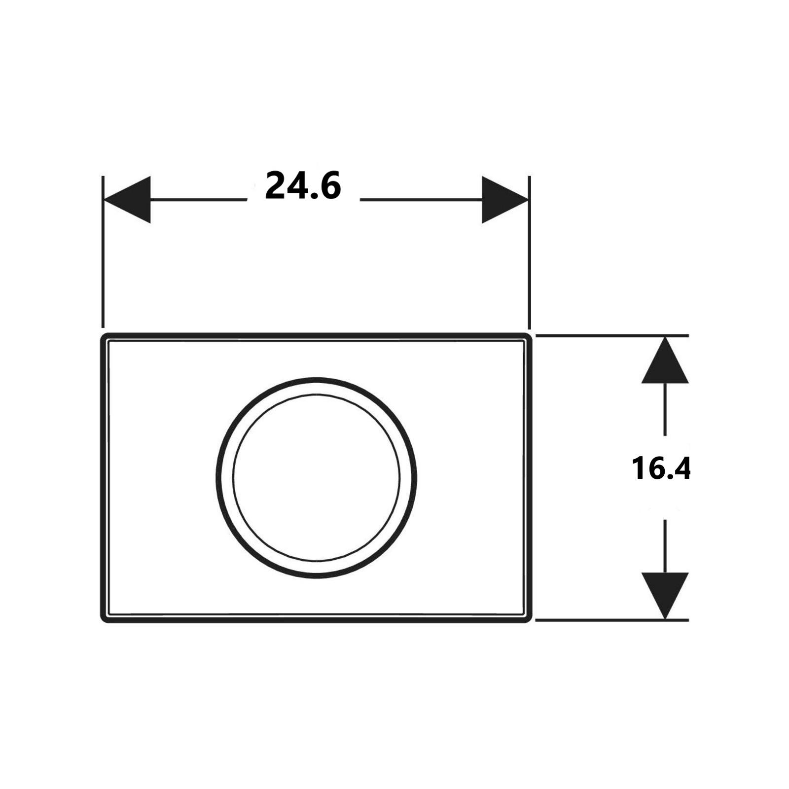 Geberit Delta15 White taster za ugradne vodokotliće jednokoličinski okrugli 115.109.11.1