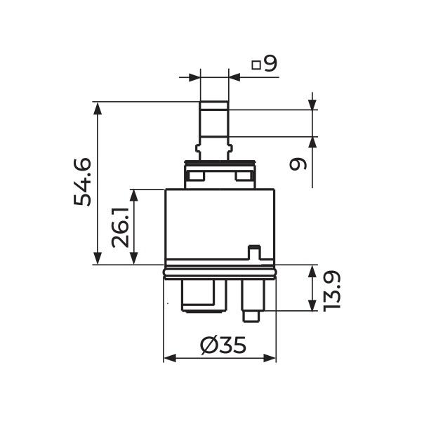 Rosan -35B mešač keramički za bateriju sa 