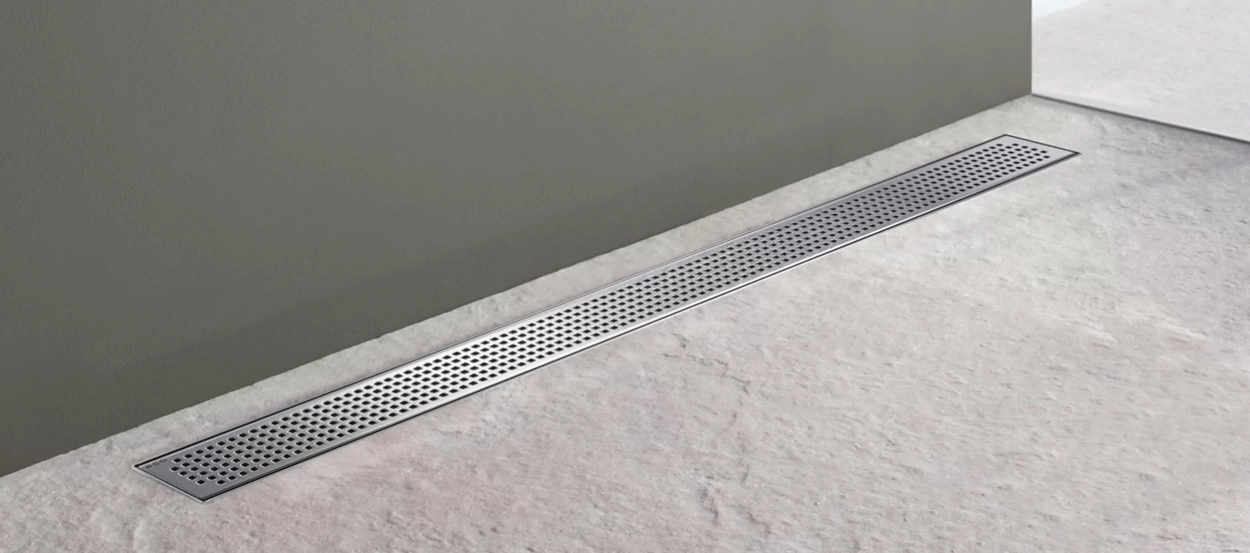 Aco ShowerDrain<sup>®</sup> C 785 Chrome Quadrato rešetka za telo kanala 9010.88.69