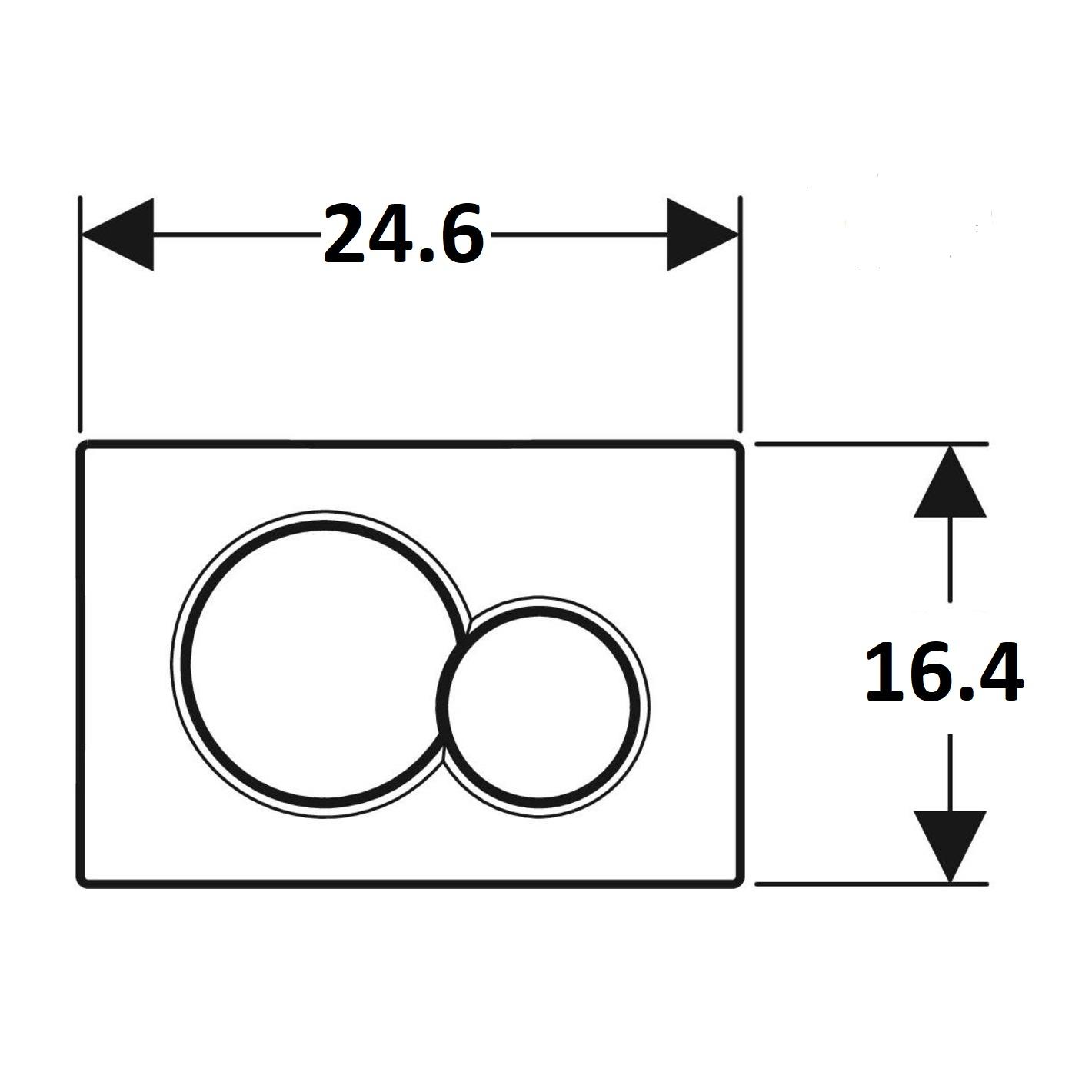 Geberit Sigma01 Black taster za ugradne vodokotliće dvokoličinski sa okruglom tipkom debljine 13mm 115.770.DW.5