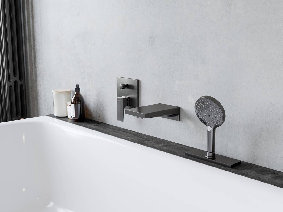 Hansgrohe Metropol 210 Brushed Black Chrome izliv zidni 32543340