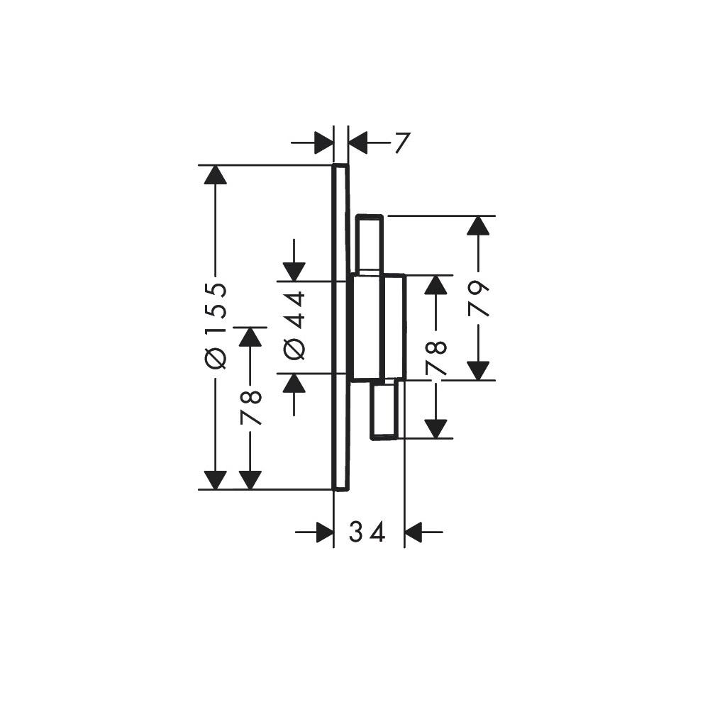 Hansgrohe DuoTurn S Chrome mešač sa prebacivačem sa 2 funkcije okrugli 75418000
