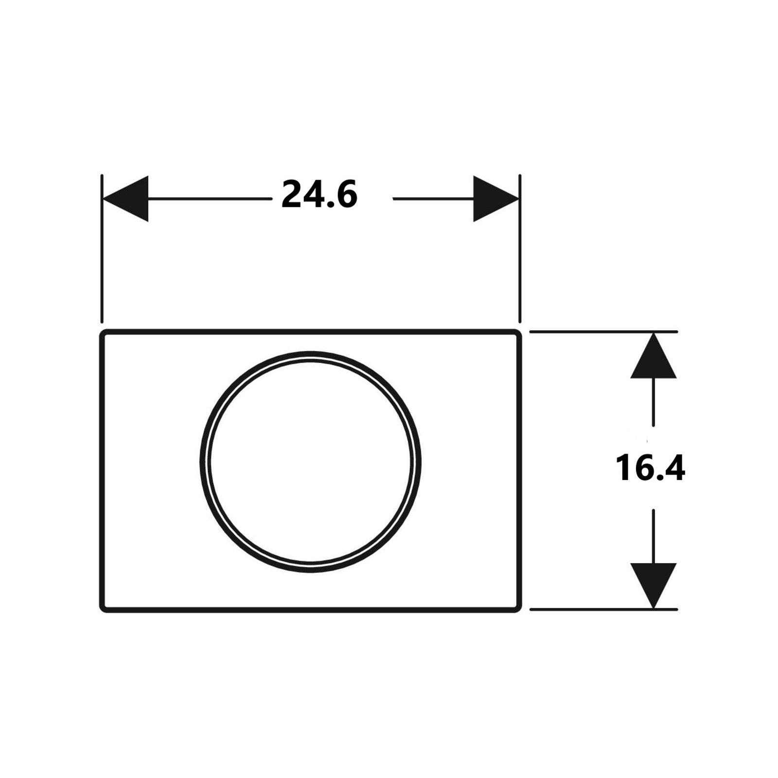 Geberit Sigma10 White / Gloss Chrome taster za ugradne vodokotliće jednokoličinski okrugli 115.758.KJ.5