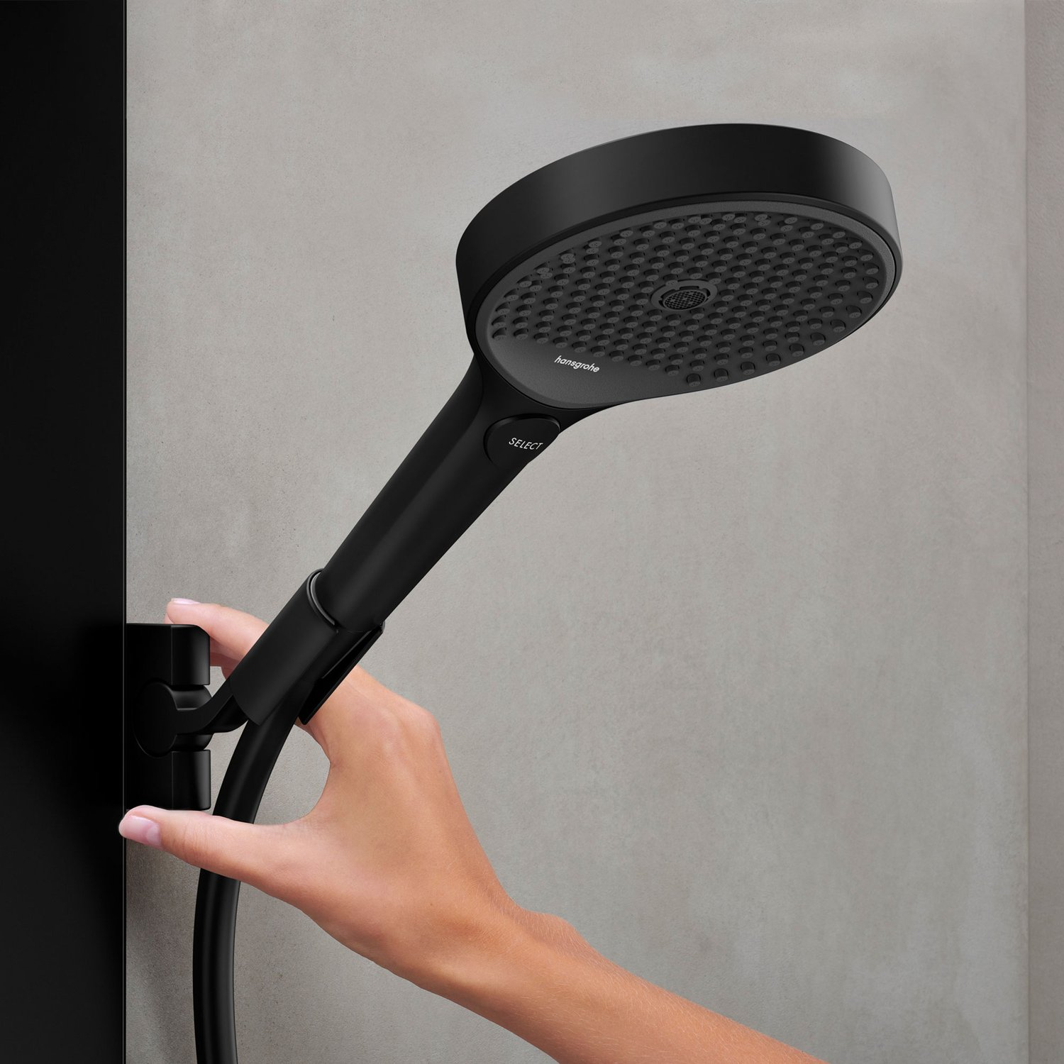 Hansgrohe Rainfinity 130 Matt Black ručni tuš sa 3 vrste mlaza 26864670