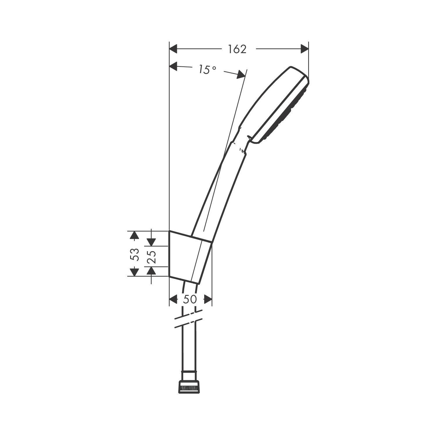 Hansgrohe Crometta 100 1250 Chrome tuš set: ručni tuš 1 mlaz, Metaflex'C 1250 crevo za tuš i držač 26664400