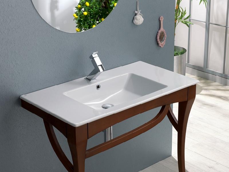 Turkuaz CeraStyle Ibiza White umivaonik (lavabo) 61x51x1,5 konzolni sa rupom za bateriju i prelivom 50600U