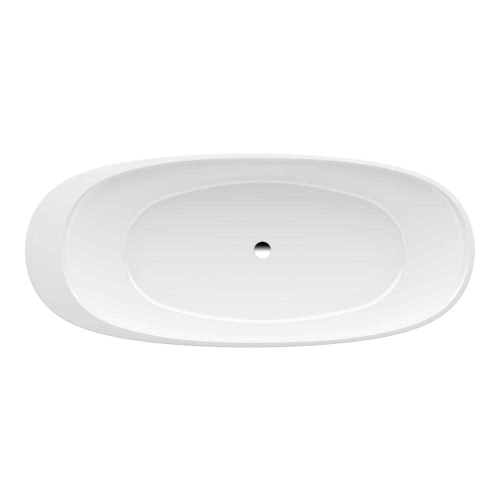 Laufen Il Bagno Alessi Black Matt/White Matt kada 185x80x59 samostojeca sa integrisanim prelivom i click-clack odvodnim ventilom 2.2097.2.065.000.1