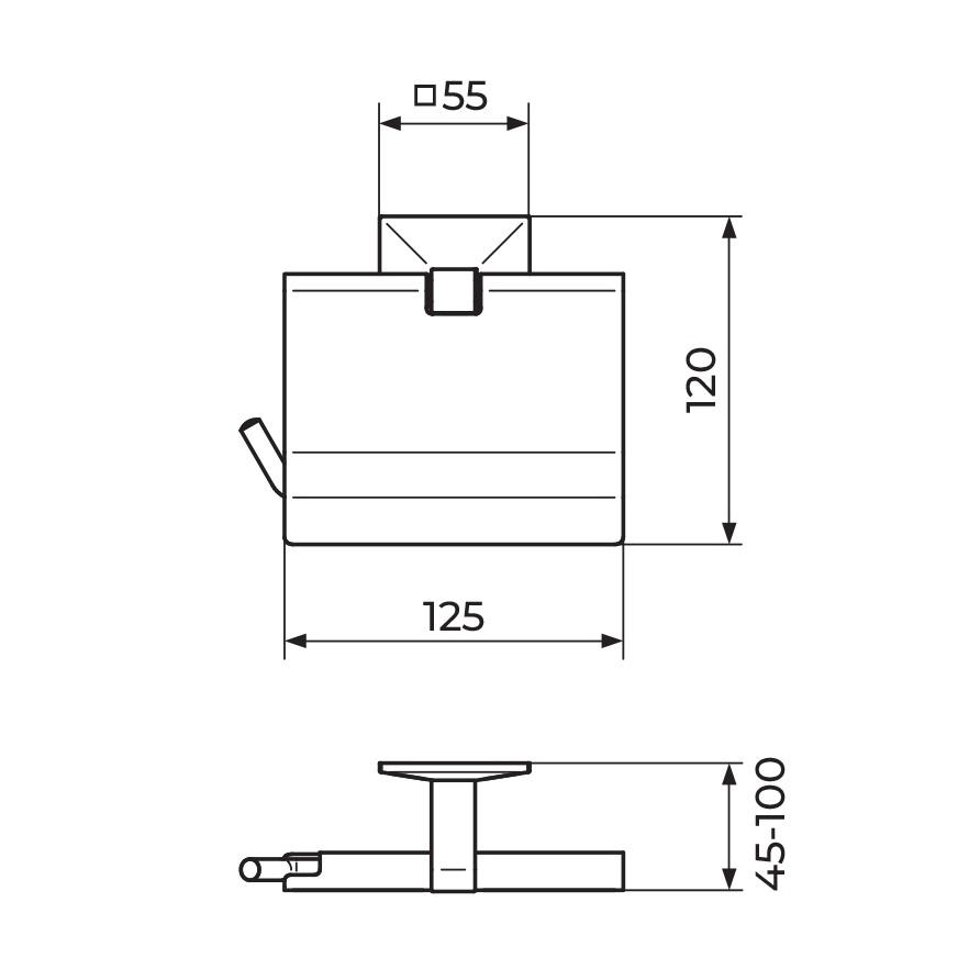 Rosan Smart Chrome držač toalet papira sa poklopcem JA909