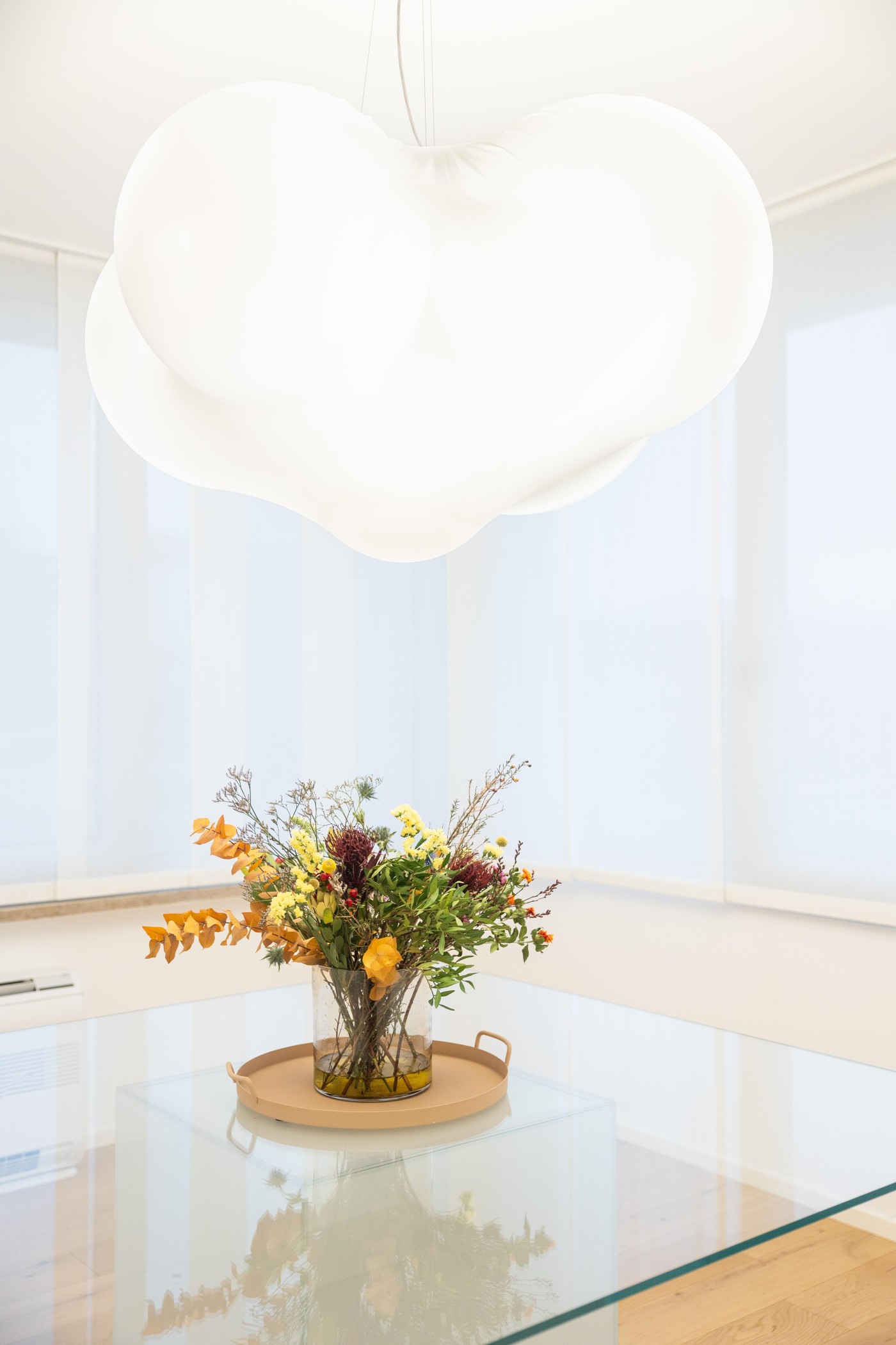 Axolight Cloudy White/White 3000K 92W 7602lm 220-240V AC 128x123x349 5xLED lampa visilica dimabilna SPCLOUDYBCXXLED