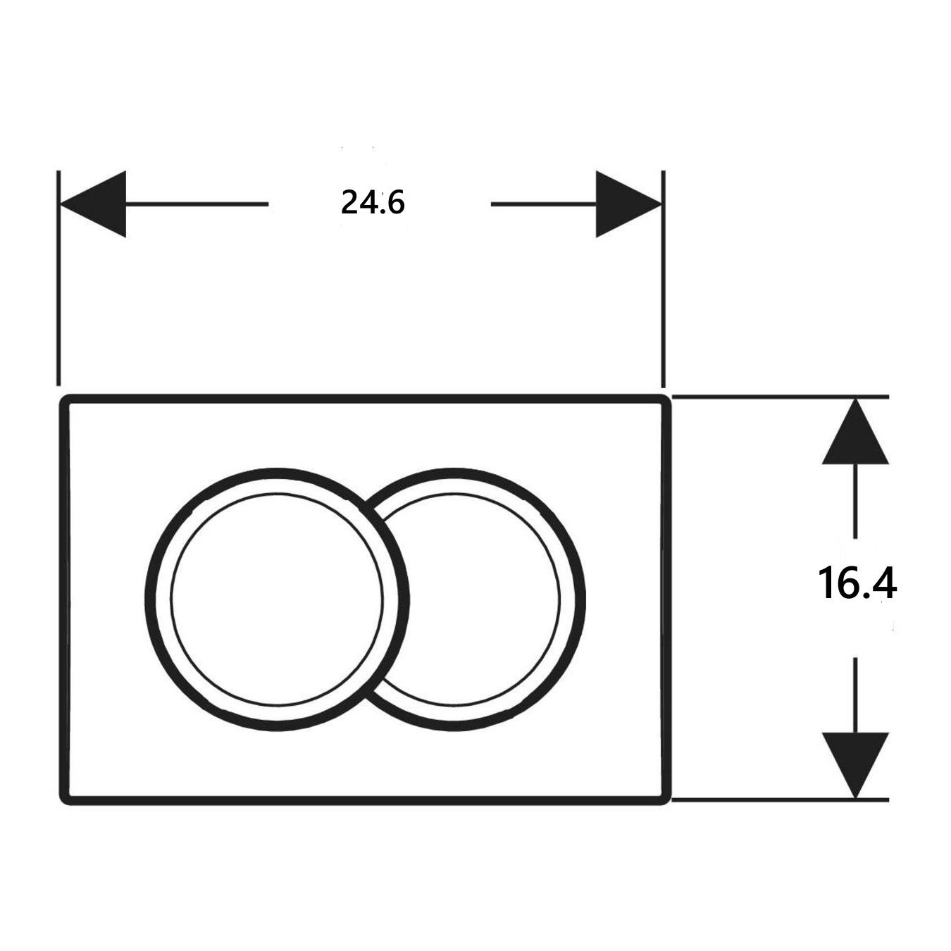 Geberit Delta01 Gloss Chrome taster za ugradne vodokotliće dvokoličinski okrugli 115.107.21.1