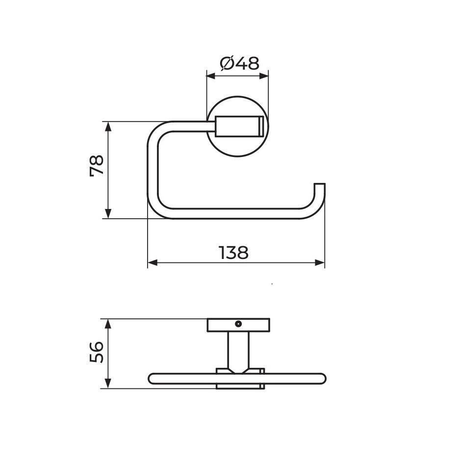 Rosan Zerro Chrome držač toalet papira JZ909