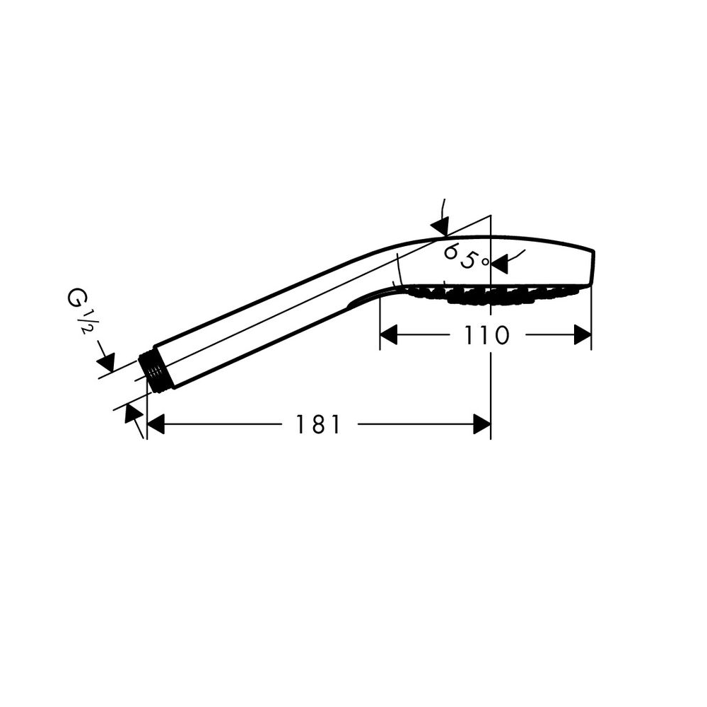 Hansgrohe Croma E EcoSmart 110 White/Chrome ručni tuš sa 1 vrstom mlaza 26815400