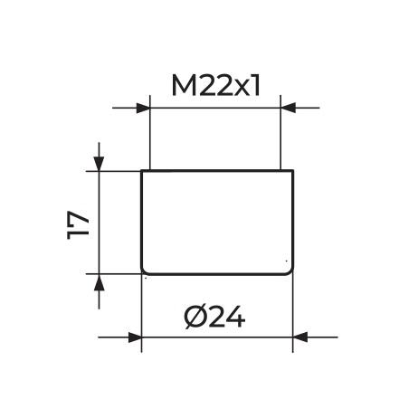 Rosan Noperl M22 perlator Cascade SLC - guma PPM22SLC