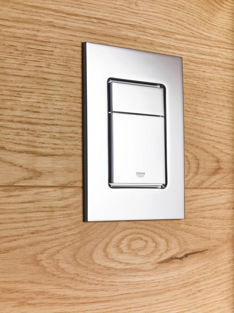 Grohe Skate Cosmopolitan Hard Graphite taster za ugradne vodokotliće dvokoličinski četvrtasti 38732A00