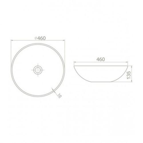 Turkuaz CeraStyle Zero White umivaonik (lavabo) 46x46 nadgradni 71600