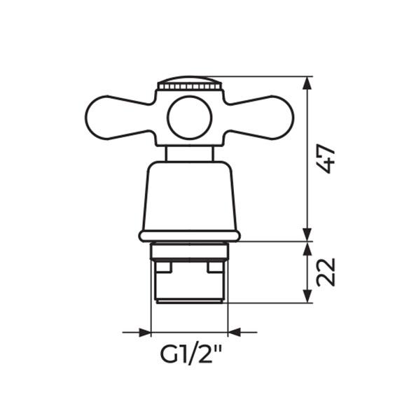 Rosan Nostalgija Chrome gornji deo baterije 1/2