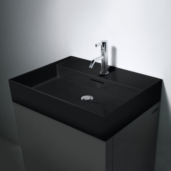 Laufen Kartell Black Glossy umivaonik (lavabo) 50x46x14,5 konzolni i nadgradni sa rupom za bateriju i prelivom 8.1033.2.020.104.1