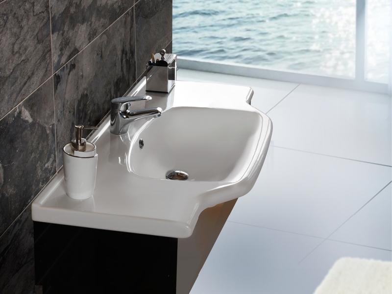 Turkuaz CeraStyle New Classic White umivaonik (lavabo) 65x48x5 konzolni sa rupom za bateriju i prelivom 81000U