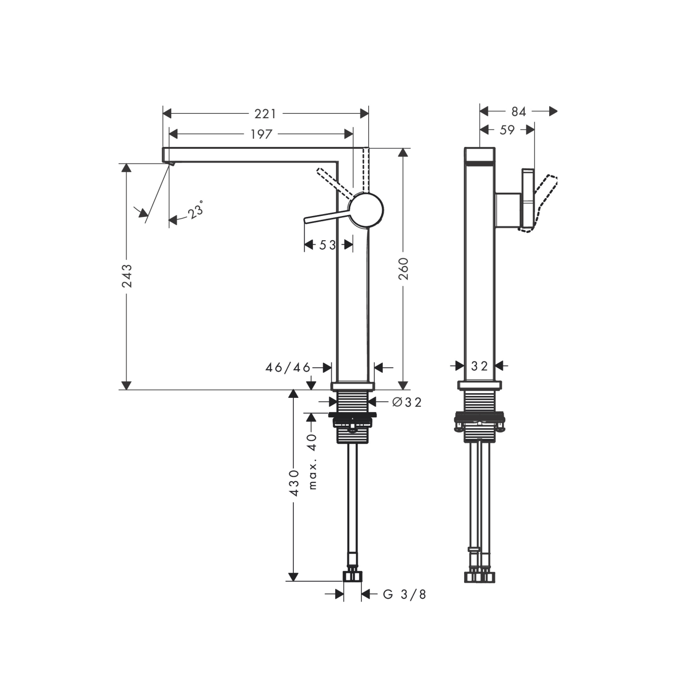 Hansgrohe Tecturis E CoolStart 240 Brushed Bronze baterija (slavina) za umivaonik sa odlivnim ventilom sifona push-open 73073140