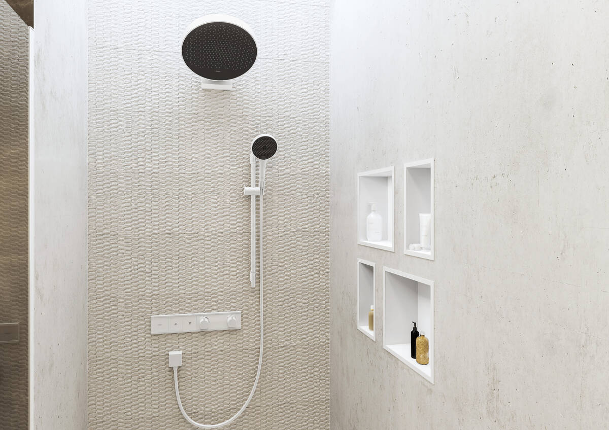 Hansgrohe FixFit Square Matt White priključak za crevo ručnog tuša sa nepovratnim ventilom 26455700