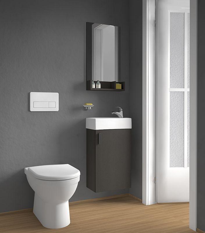 Jika Petit Grey ormar i umivaonik (labavo) konzloni sa rupom za bateriju na desnoj strani 38,6x22,1x58,5 4.5351.1.175.301.1