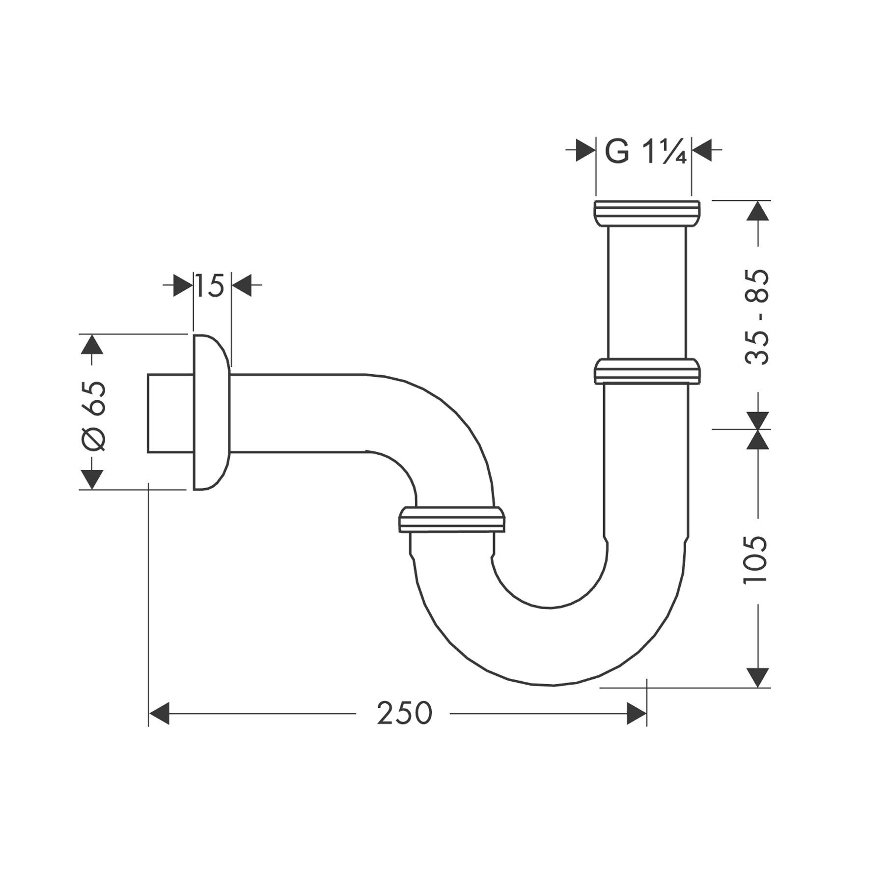 Hansgrohe Chrome P-Sifon 5/4