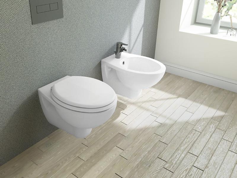 Turkuaz CeraStyle Lila White WC šolja konzolna 37,2x51,7x35,5 sa vidljivim kačenjem 18400W