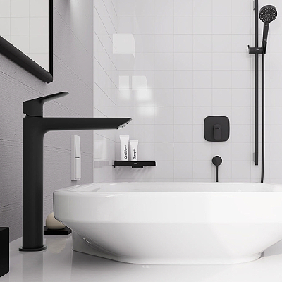 Hansgrohe Logis 190 Matt Black baterija (slavina) za umivaonik 71091670