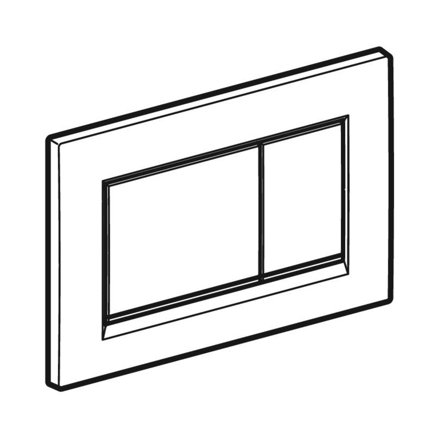 Geberit Sigma30 Matt Chrome / Gloss Chrome taster za ugradne vodokotliće dvokoličinski četvrtasti 115.883.JQ.1