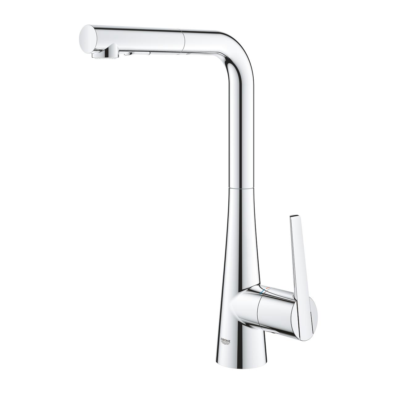Grohe Zedra 350 Chrome baterija (slavina) za sudoperu sa izvlačećim tušem 32553002