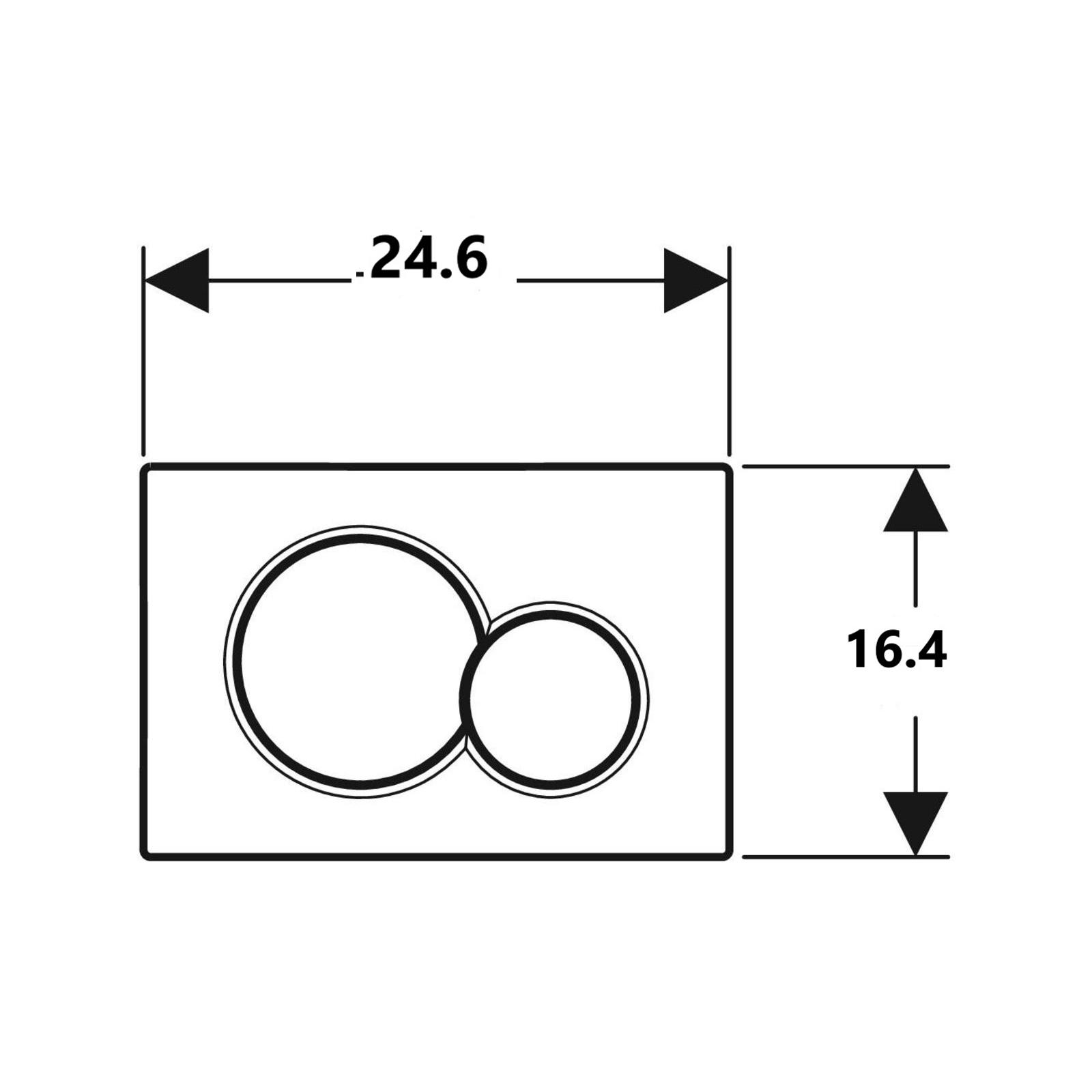 Geberit Sigma20 White / Gloss Chrome taster za ugradne vodokotliće dvokoličinski okrugli  115.882.KN.1
