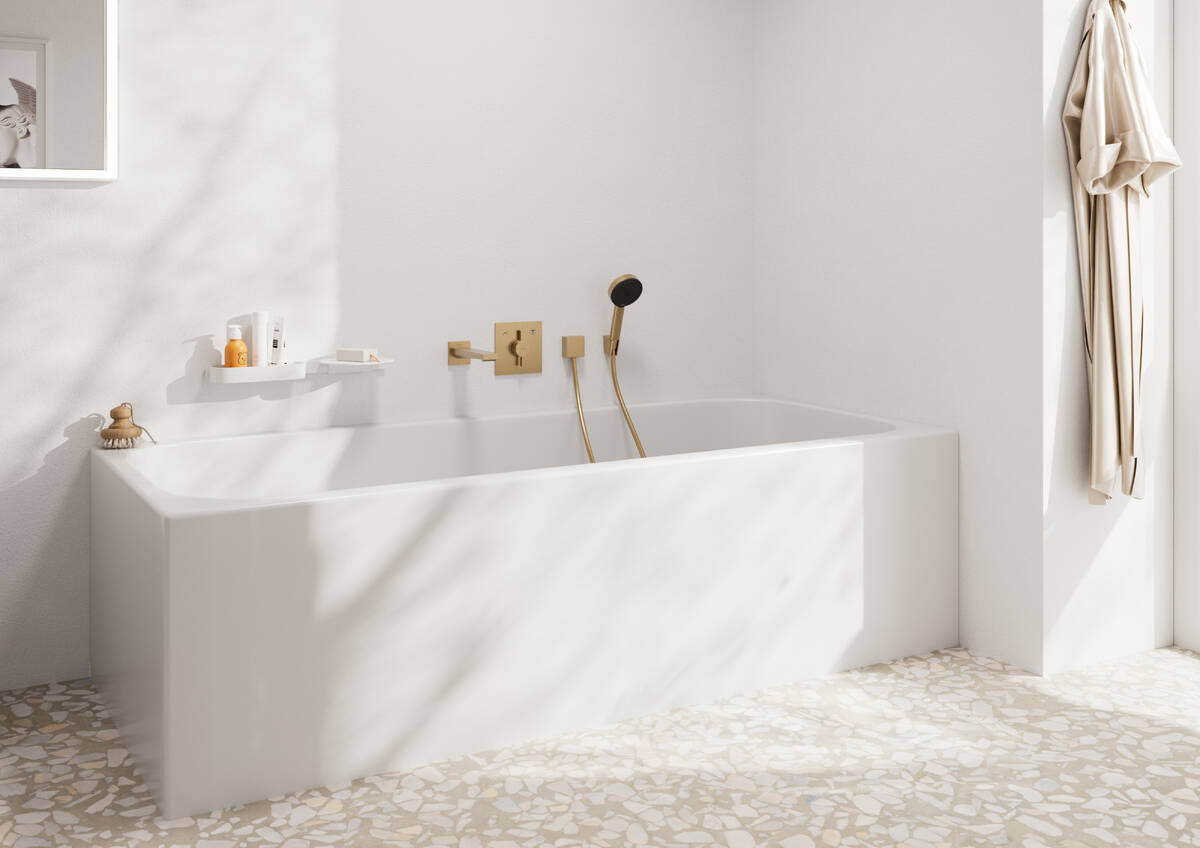 Hansgrohe FixFit Square Brushed Bronze priključak za crevo ručnog tuša sa nepovratnim ventilom 26455140