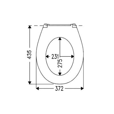 Haro Bermuda White WC daska sa plastičnim šarkama 526304