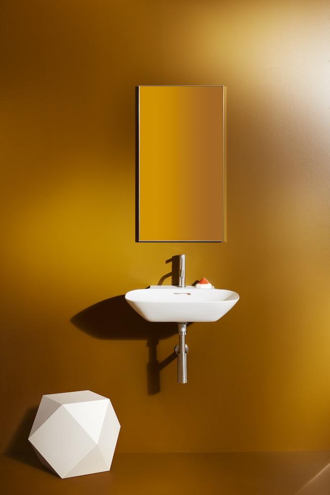 Laufen Ino White umivaonik (lavabo) 45x41x12 konzolni i nadgradni sa rupom za bateriju i prelivom 8.1630.0.000.104.1