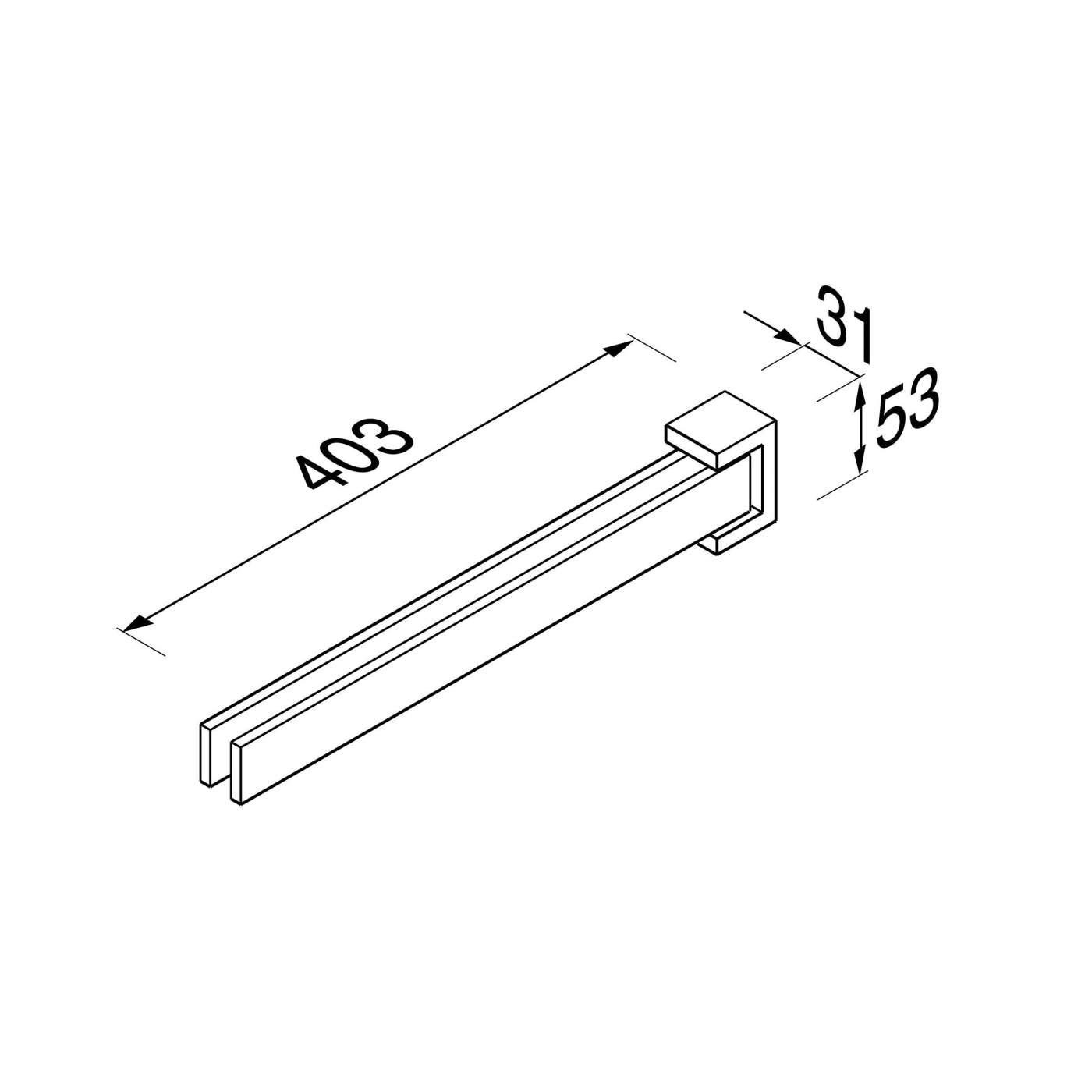 Geesa Modern Art 400 Chrome držač peškira zglobni dvostruki 913505-02