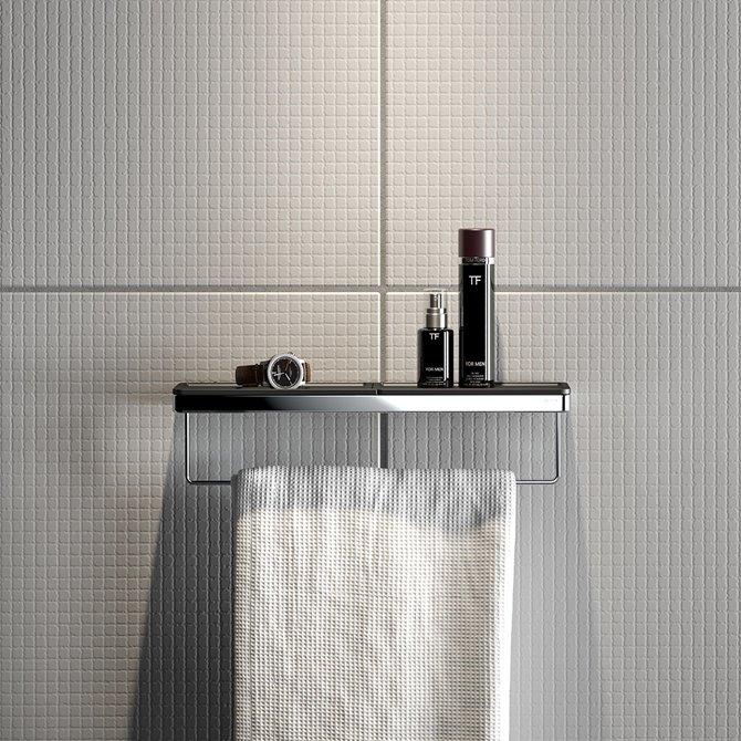 Geesa Frame 420 Black/Chrome držač peškira  sa policom 918853-02-06-420