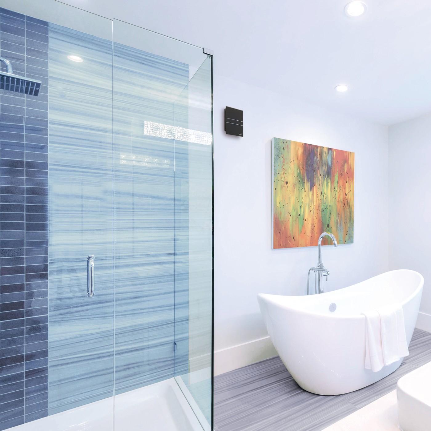 Cata E-120 GBTH Black kupatilski ventilator sa tajmerom i meračem vlažnosti vazduha i temperature 00901602