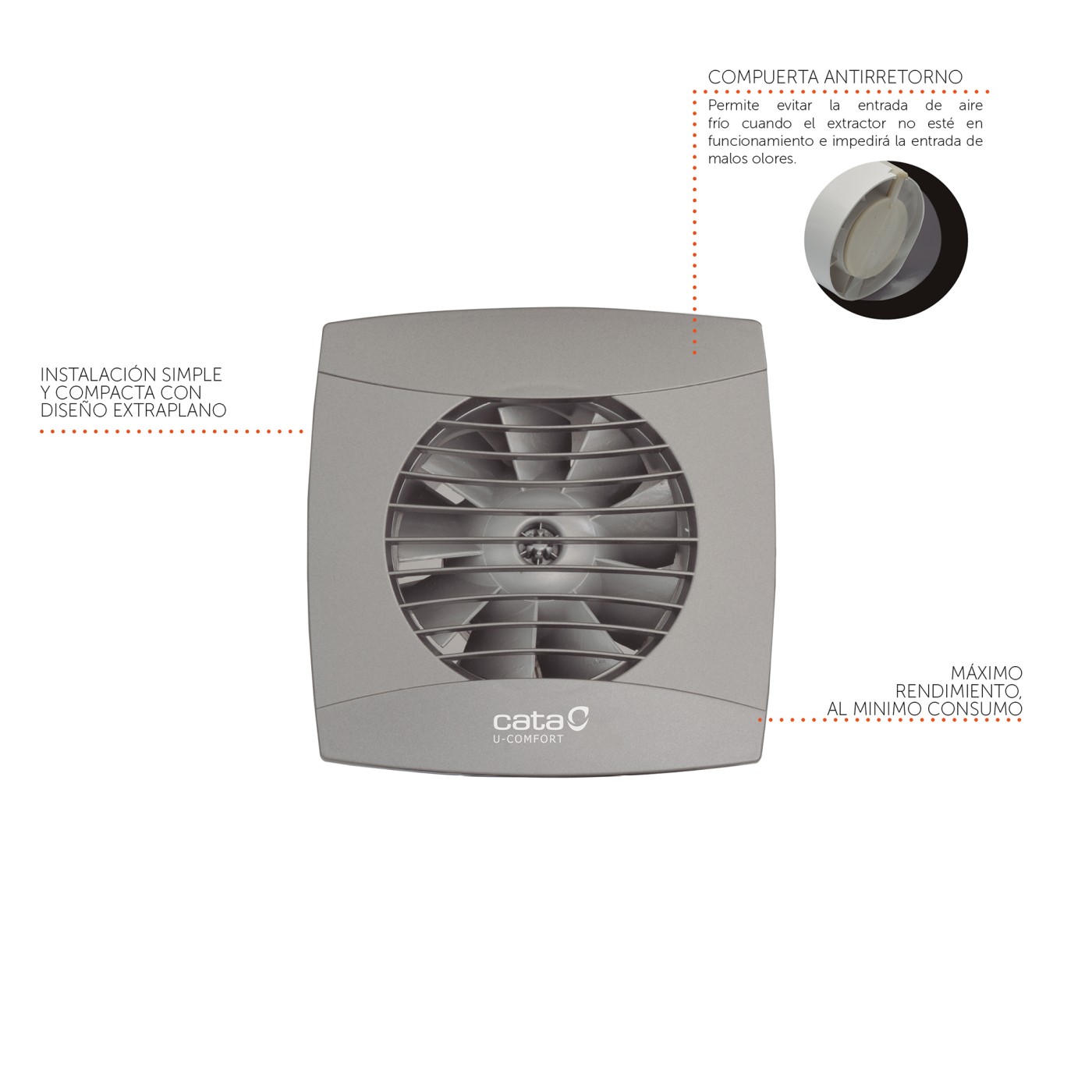 Cata UC-10 STD Silver kupatilski ventilator 01255000